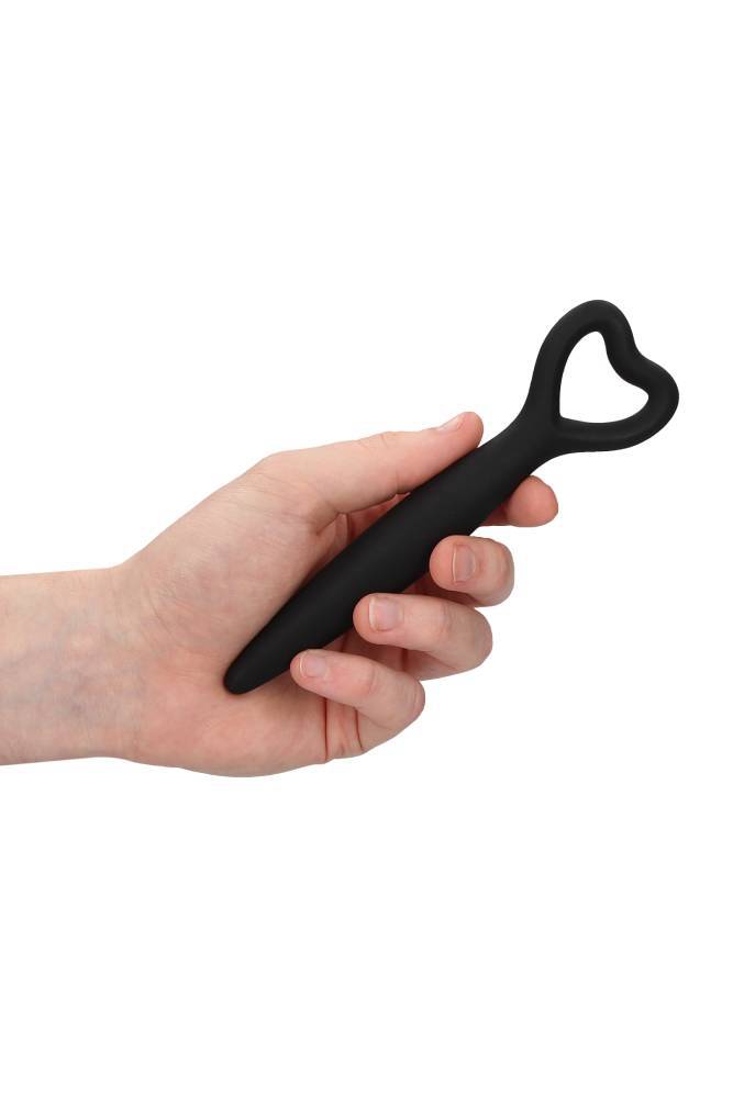 Ouch by Shots Toys - Silicone Heart Vaginal Dilator Set - Black - Stag Shop