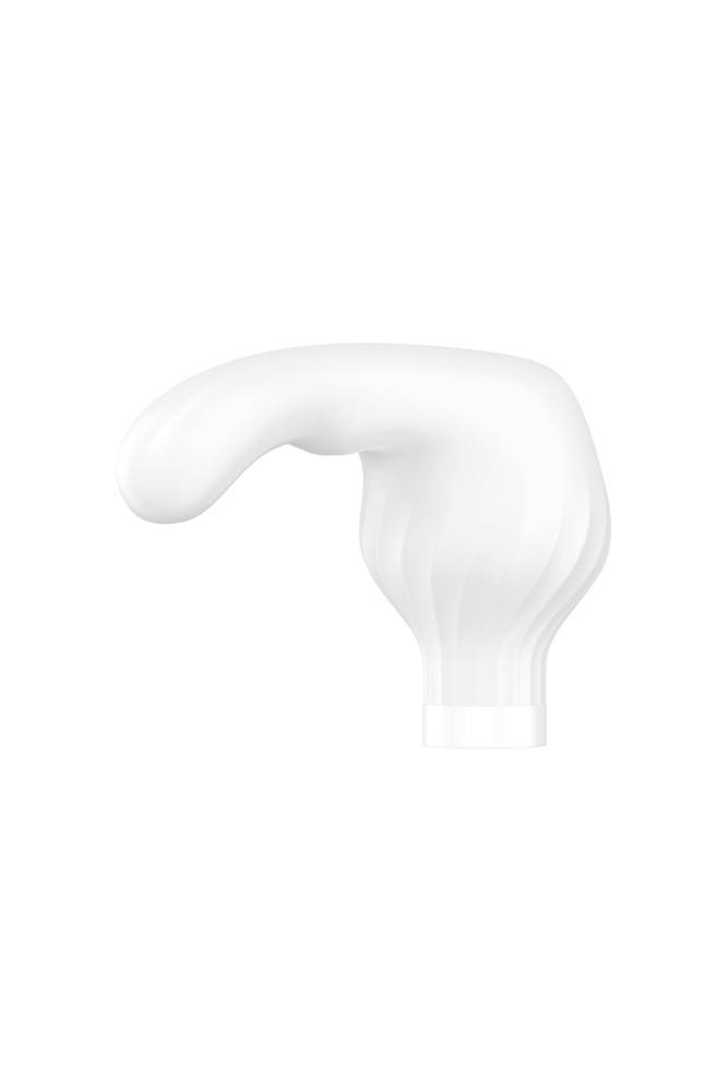 Satisfyer - Double Wand-er - Massage Wand & Attachments - White/Gold - Stag Shop
