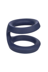 Cal Exotics - Viceroy - Dual Silicone Cock Ring - Blue - Stag Shop