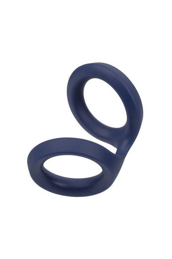 Cal Exotics - Viceroy - Dual Silicone Cock Ring - Blue - Stag Shop