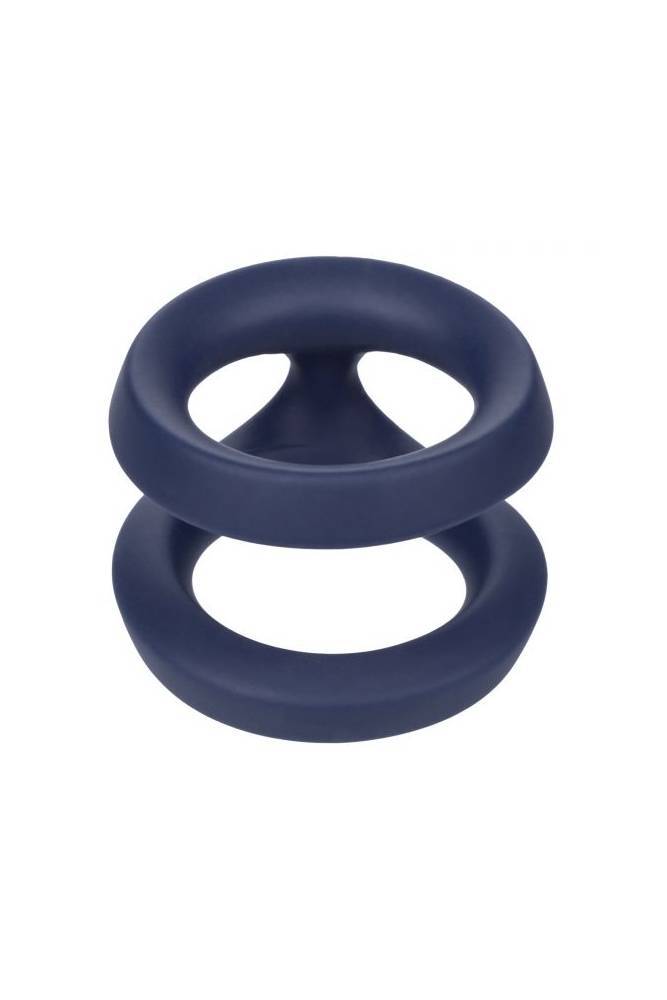 Cal Exotics - Viceroy - Dual Silicone Cock Ring - Blue - Stag Shop