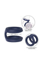 Cal Exotics - Viceroy - Dual Silicone Cock Ring - Blue - Stag Shop