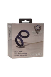 Cal Exotics - Viceroy - Dual Silicone Cock Ring - Blue - Stag Shop