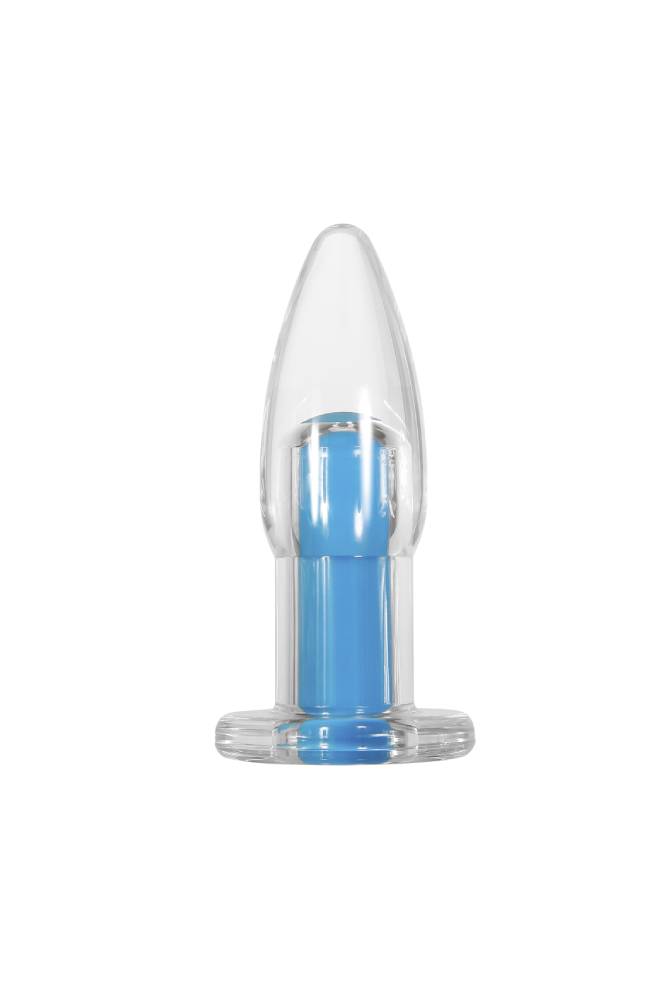 Evolved - Gender X - Electric Blue Vibrating Remote Controlled Butt Plug - Blue - Stag Shop