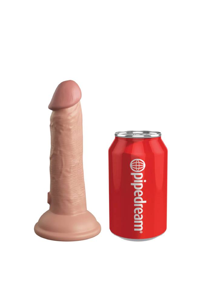 Pipedream - King Cock Elite - Dual Density 6" Silicone Dildo - Beige - Stag Shop