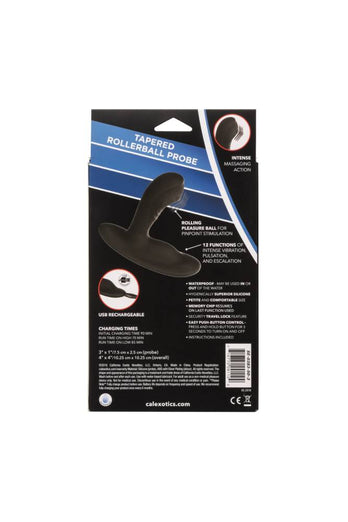 Cal Exotics - Eclipse - Tapered Roller Ball Anal Probe - Black - Stag Shop