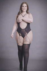 Shots Toys - Le Désir - SHA004 - Elara Open Cup Bodystocking - Black - OS/XL - Stag Shop