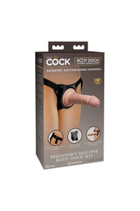 Thumbnail for Pipedream - King Cock Elite - Beginner's Silicone Body Dock Strap-on Kit - Beige - Stag Shop