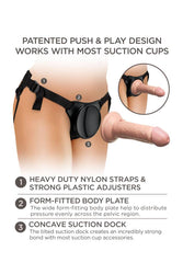Pipedream - King Cock Elite - Beginner's Silicone Body Dock Strap-on Kit - Beige - Stag Shop