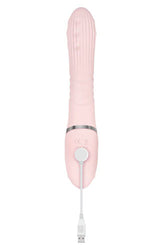 Adam & Eve - Eve's Thrusting Rabbit Vibrator With Orgasmic Beads - Pink - Stag Shop