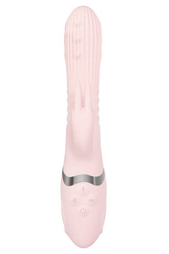 Adam & Eve - Eve's Thrusting Rabbit Vibrator With Orgasmic Beads - Pink - Stag Shop