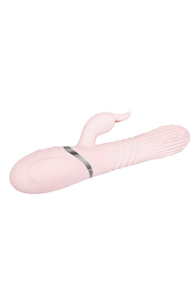 Adam & Eve - Eve's Thrusting Rabbit Vibrator With Orgasmic Beads - Pink - Stag Shop