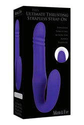 Adam & Eve - Eve's Ultimate Thrusting Strapless Stap-On - Blue - Stag Shop