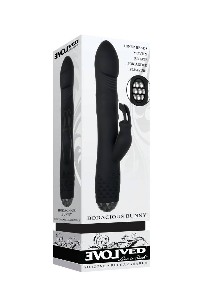 Evolved - Bodacious Bunny Vibrator - Black - Stag Shop