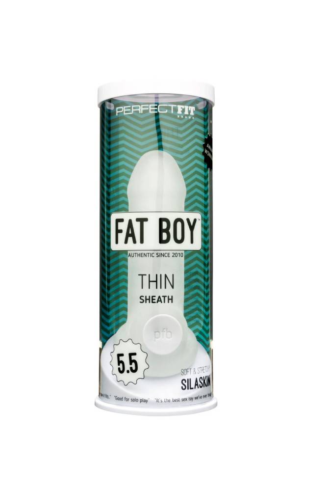 Perfect Fit - Fat Boy - Fat Boy Thin 5.5" Penis Sheath - Clear - Stag Shop