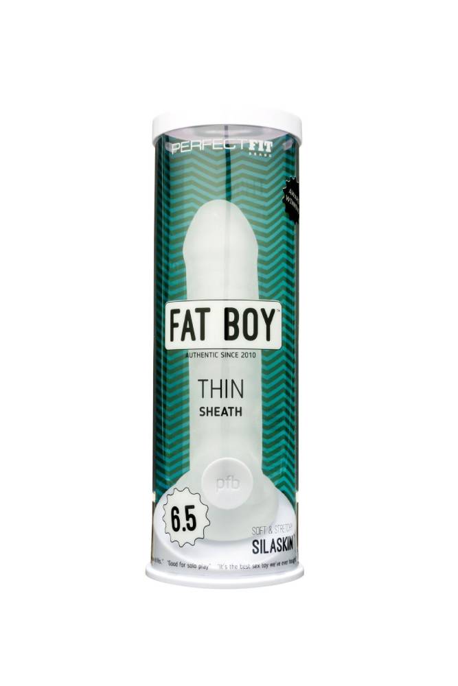 Perfect Fit - Fat Boy - Fat Boy Thin 6.5" Penis Sheath - Clear - Stag Shop