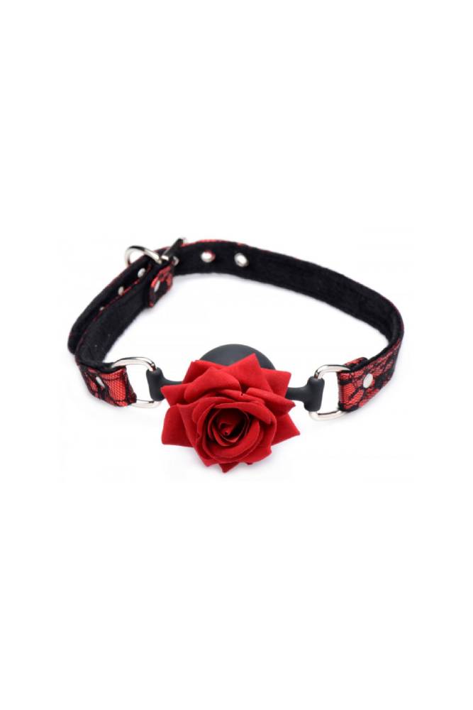 XR Brands - Master Series - Full Bloom Rose Ball Gag - Red - Stag Shop