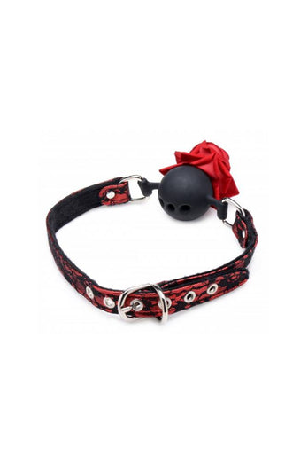 XR Brands - Master Series - Full Bloom Rose Ball Gag - Red - Stag Shop