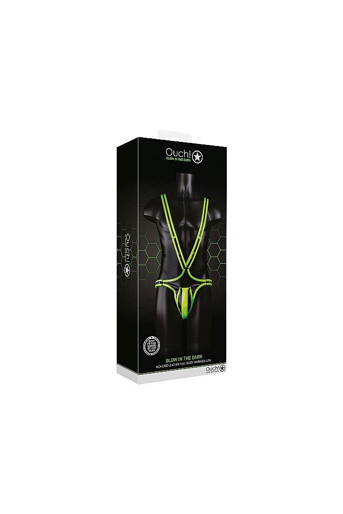 Ouch by Shots - Full Body Harness with Jock Strap - Glow in the Dark - Stag Shop
