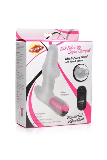 XR Brands - 28X Fill'er Up Vibrating Love Tunnel with Remote - Stag Shop