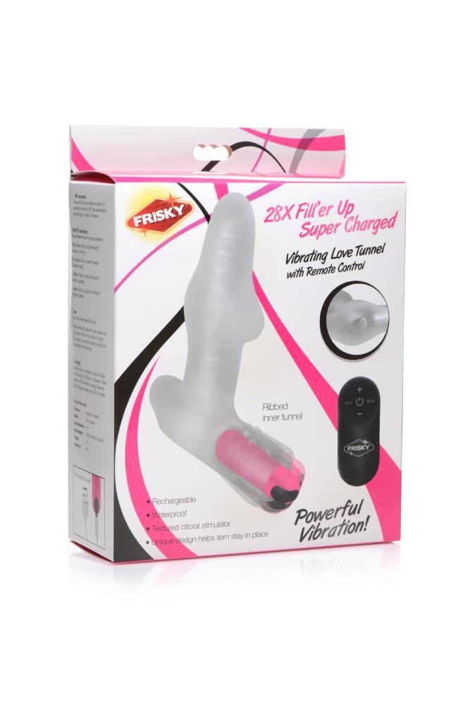 XR Brands - 28X Fill'er Up Vibrating Love Tunnel with Remote - Stag Shop