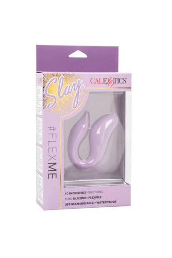 Cal Exotics - Slay #FlexMe - Flexible Rechargeable Couples Vibrator - Purple - Stag Shop