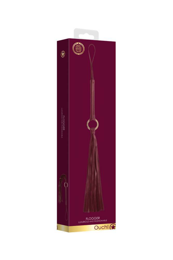 Ouch by Shots Toys - Halo - Flogger - Burgundy - Stag Shop