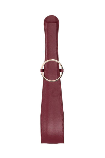 Ouch by Shots Toys - Halo - Belt Flogger - Burgundy - Stag Shop