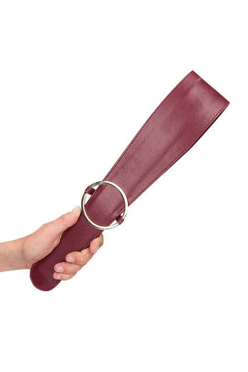 Ouch by Shots Toys - Halo - Belt Flogger - Burgundy - Stag Shop