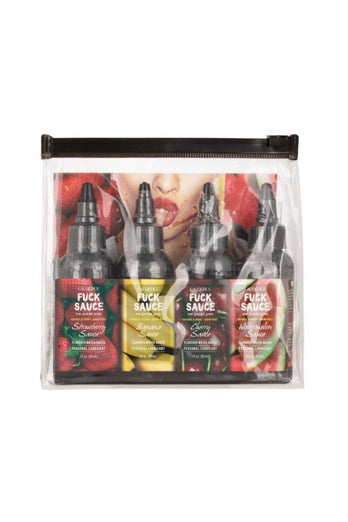 Cal Exotics - Fuck Sauce Flavoured Water-Based Lubricant - 2 oz - 4 Pack - Stag Shop
