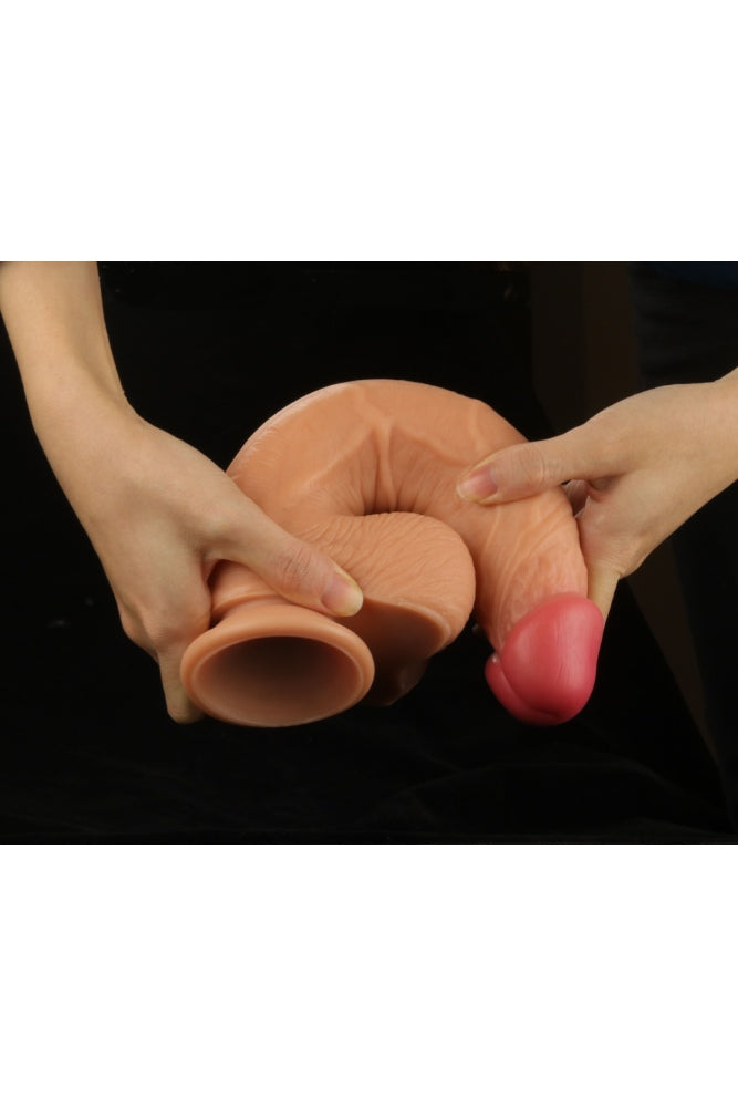 Shibari - Get Lucky - Real Skin Dual Layer Dildo - 10 Inch - Tan - Stag Shop