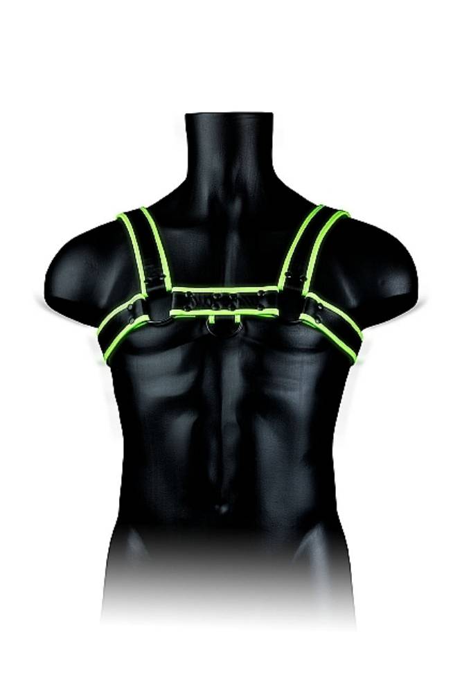 Ouch by Shots - Glow - Bulldog Chest Harness - Glow in the Dark