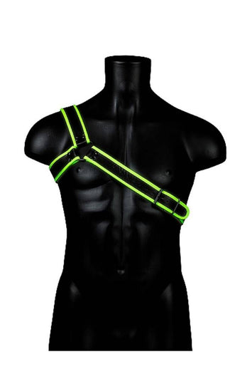 Ouch by Shots Toys - Gladiator Harness - Glow in the Dark - Stag Shop