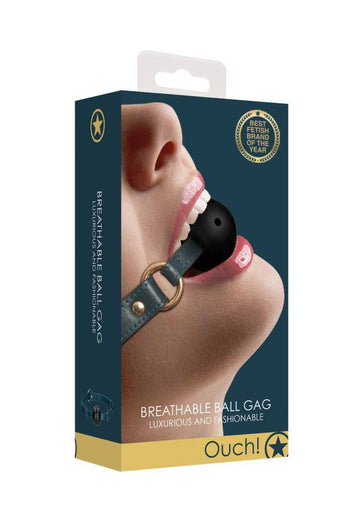 Ouch by Shots Toys - Halo - Breathable Ball Gag - Green - Stag Shop