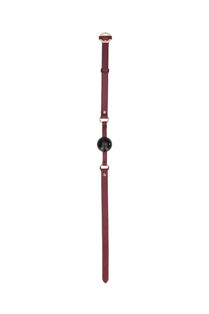 Ouch by Shots Toys - Halo - Breathable Ball Gag - Burgundy - Stag Shop