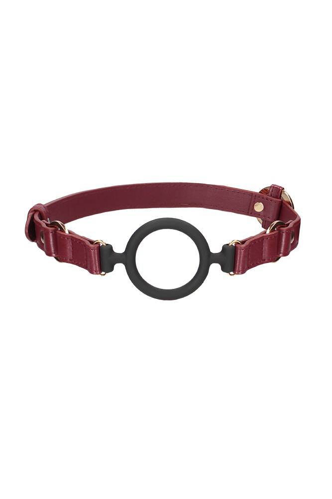 Ouch by Shots Toys - Halo - Silicone Ball Gag - Burgundy - Stag Shop