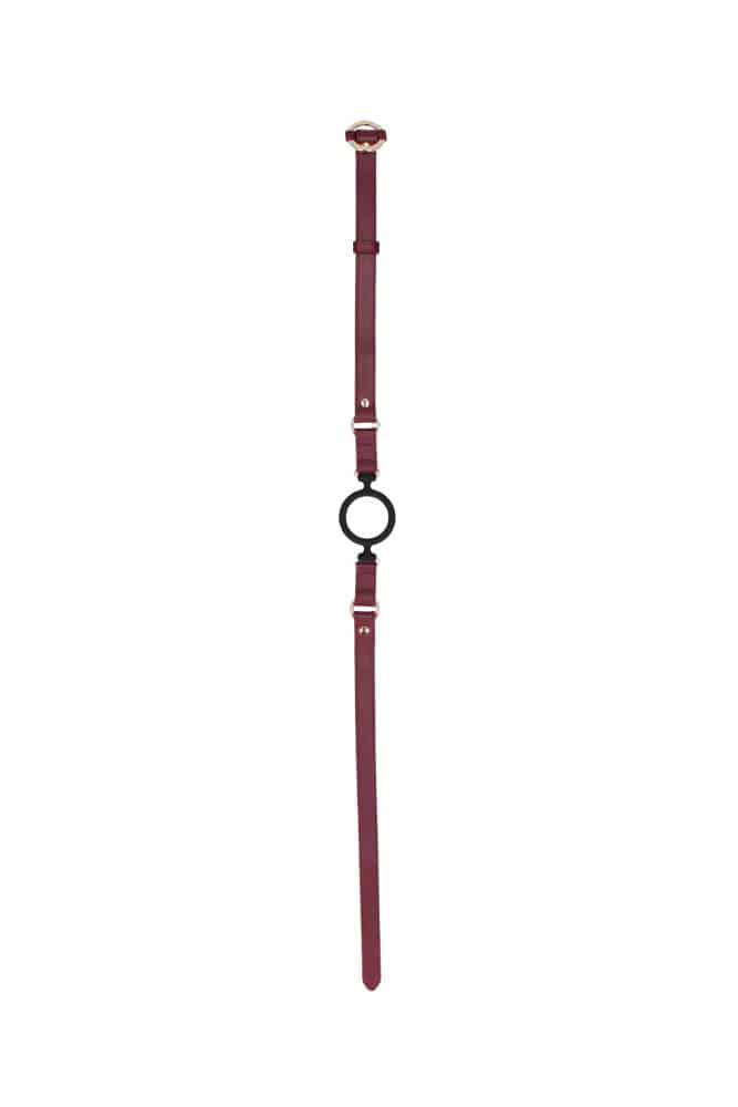 Ouch by Shots Toys - Halo - Silicone Ball Gag - Burgundy - Stag Shop