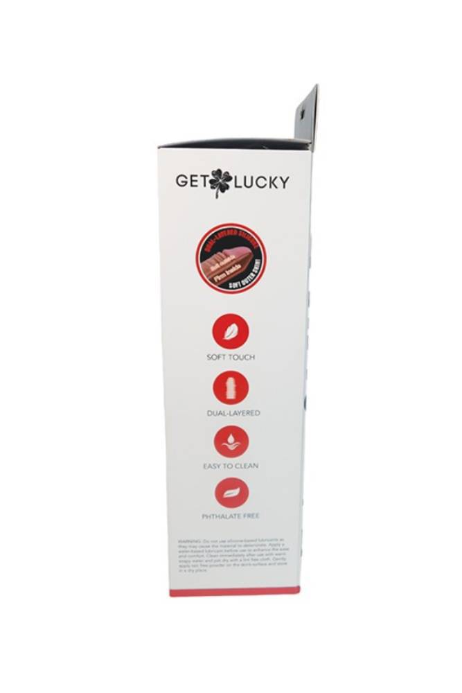 Shibari - Get Lucky - Real Skin Dual Layer Dong - 12 Inch - Tan - Stag Shop