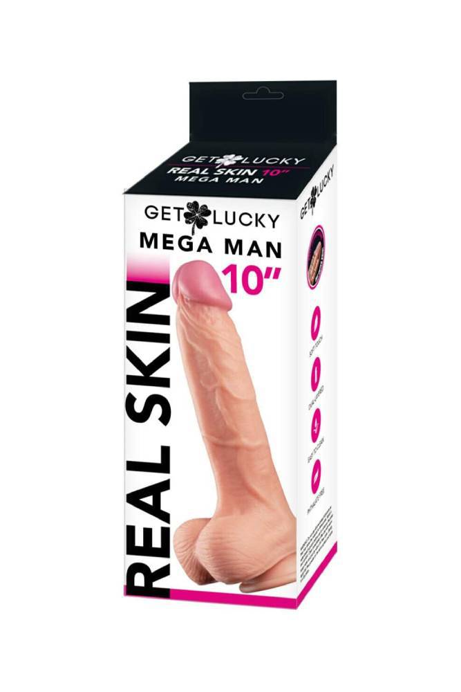 Shibari - Get Lucky - Real Skin Dual Layer Dildo - 10 Inch - Tan - Stag Shop