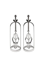 XR Brands - Master Series - Stainless Steel Clover - Clamp Nipple Stretcher - Stag Shop