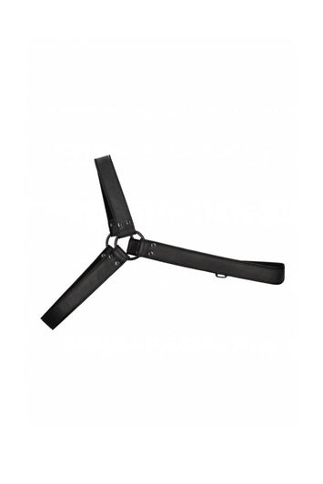 Ouch by Shots Toys - Premium Leather Gladiator Harness - Black - Stag Shop