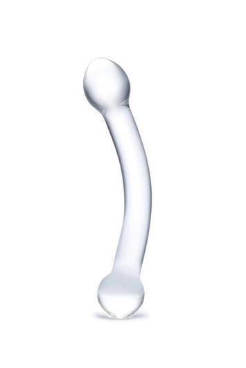 Gläs - 7-inch Curved Glass Dildo - Clear - Stag Shop