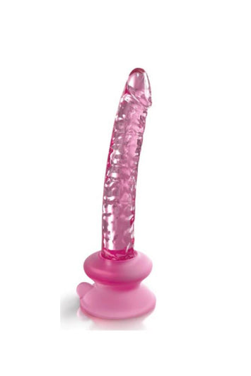 Pipedream - Icicles - No. 86 - Realistic Suction Cup Glass Dildo - Pink - Stag Shop