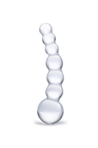 Thumbnail for Gläs - 5-inch Curved Beaded Dildo - Clear - Stag Shop