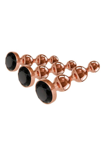 Evolved - Gender X - Gold Digger Butt Plug Set - Rose Gold - Stag Shop