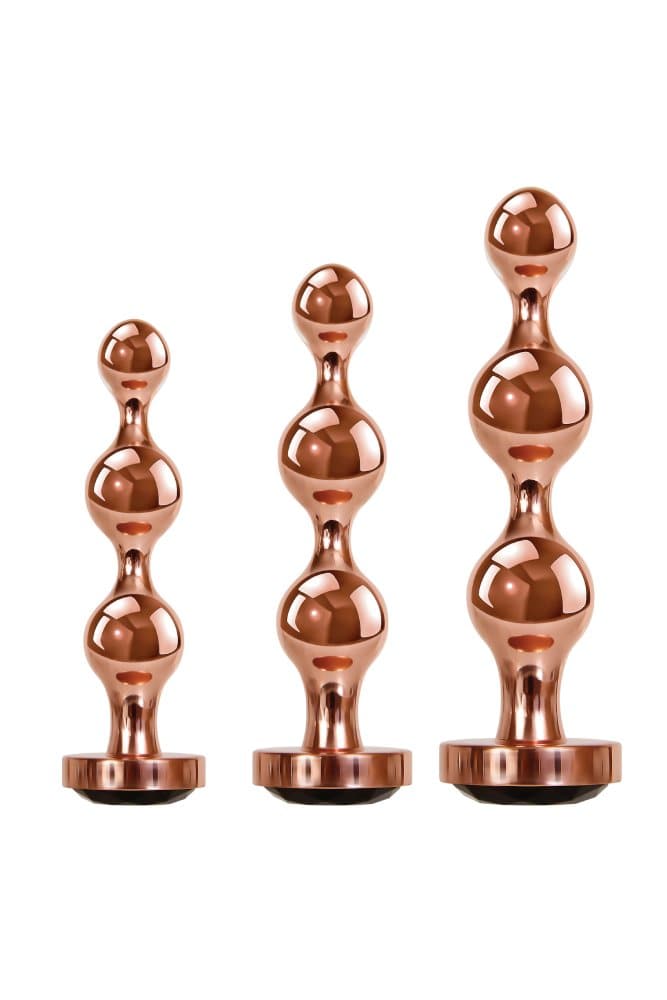 Evolved - Gender X - Gold Digger Butt Plug Set - Rose Gold - Stag Shop