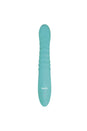 Adam & Eve - Heat Me Up Warming Rabbit Thrusting Vibrator - Teal - Stag Shop