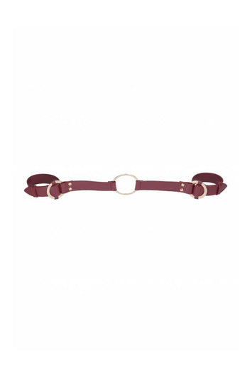 Ouch by Shots Toys - Halo - Handcuffs with Connector - Burgundy - Stag Shop