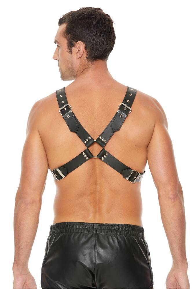 Ouch by Shots Toys - Buckle Chest Harness - Black - OSL - Stag Shop