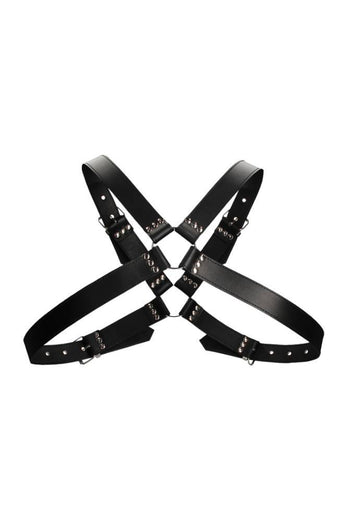 Ouch by Shots Toys - Buckle Chest Harness - Black - OSL - Stag Shop